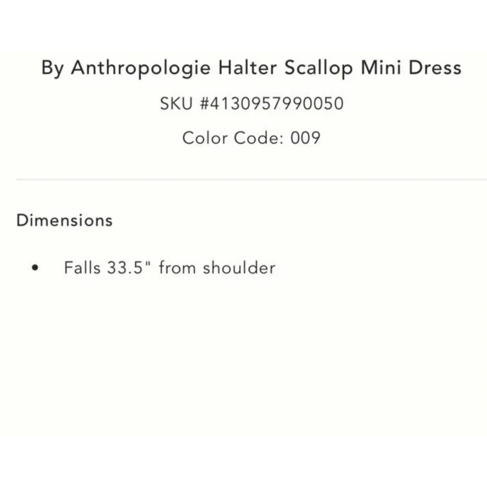 MAEVE by Anthropologie – Sleeveless‎ Floral Halter Scallop Mini Dress | Size M